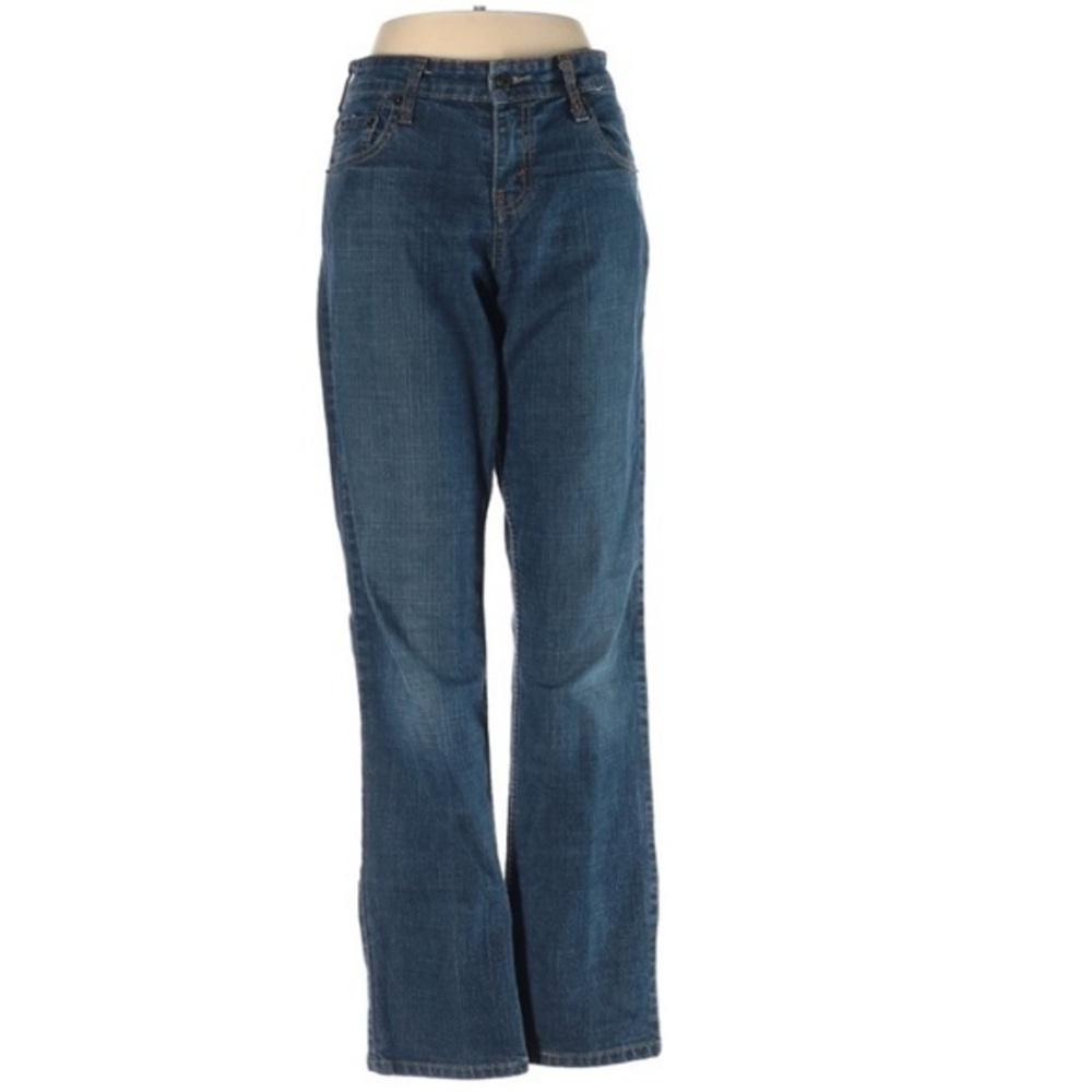Levi sz 4 blue med wash stretch straight leg jeans